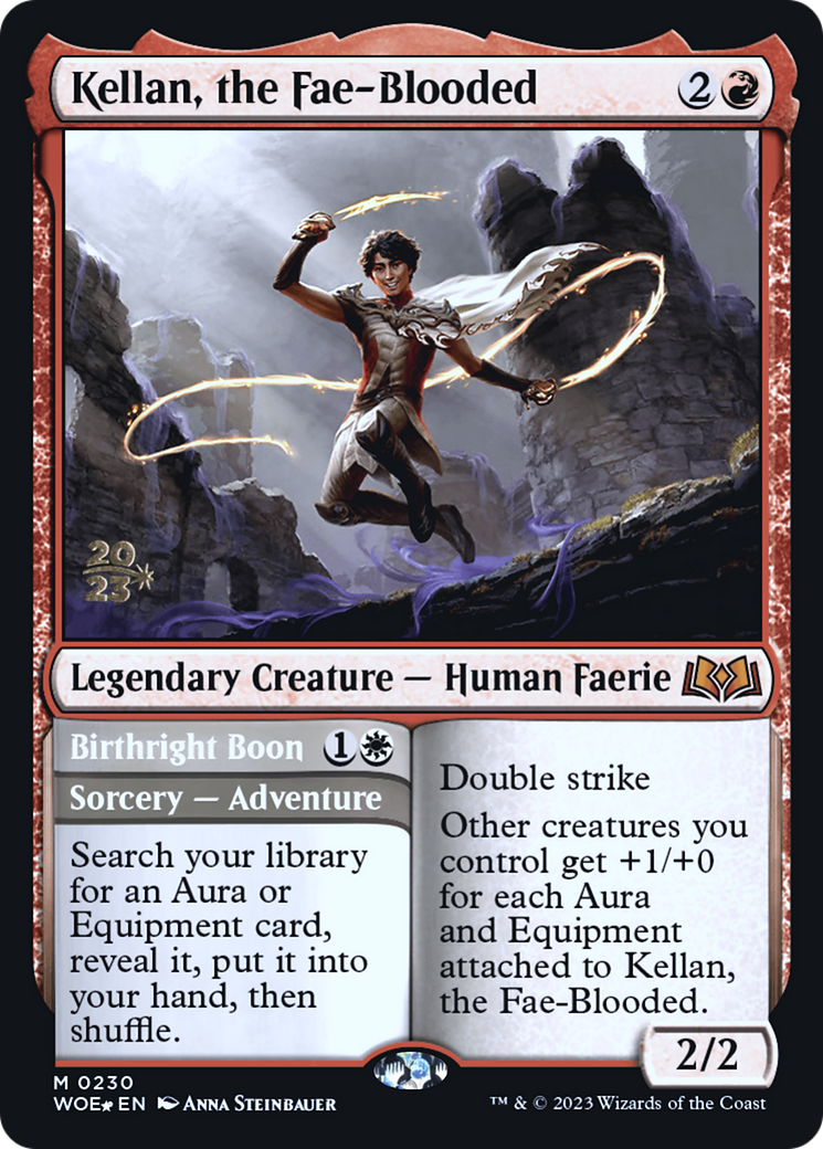 Image of Kellan, the Fae-Blooded (PRE-230) - Wilds of Eldraine Promos Foil
