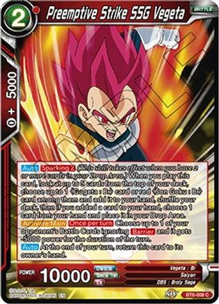Image of Preemptive Strike SSG Vegeta (BT6-008) - Destroyer Kings Foil
