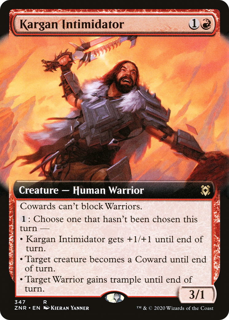 Image of Kargan Intimidator (Extended Art) (ZNR-347) - Zendikar Rising: (Extended Art)
