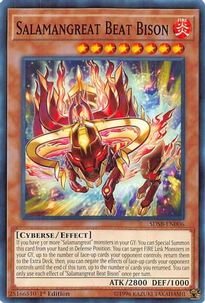 Image of Salamangreat Beat Bison (SDSB-EN006) - Structure Deck: Soulburner 1st Edition