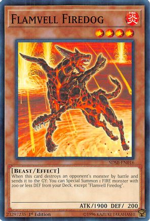 Image of Flamvell Firedog (SDSB-EN016) - Structure Deck: Soulburner 1st Edition
