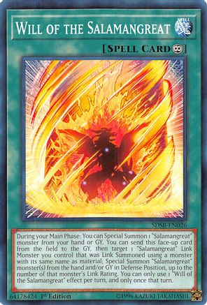 Image of Will of the Salamangreat (SDSB-EN026) - Structure Deck: Soulburner 1st Edition
