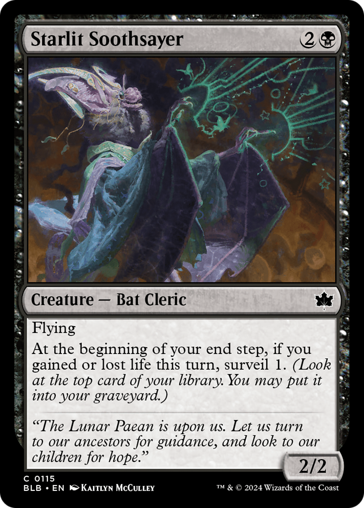 Image of Starlit Soothsayer (BLB-115) - Bloomburrow Foil
