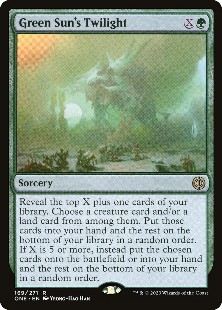 Image of Green Sun's Twilight (ONE-169) - Phyrexia: All Will Be One Foil