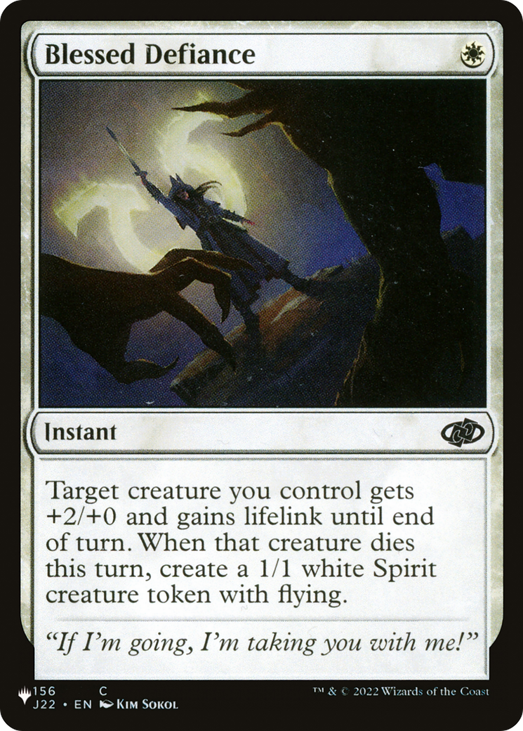 Image of Blessed Defiance (LIST-J22-156) - The List