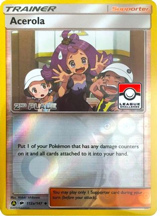 Image of Acerola 112a/147  - Reverse Holofoil League & Championship Cards - Promo
