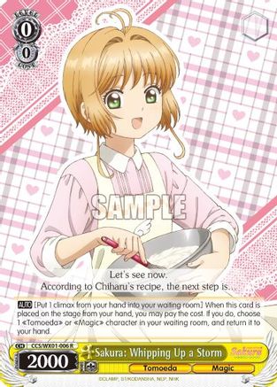 Image of Sakura: Whipping Up a Storm (CCS/WX01-006 R) - Cardcaptor Sakura: Clear Card