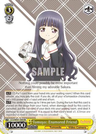 Image of Tomoyo: Enamored Friend (CCS/WX01-004 RR) - Cardcaptor Sakura: Clear Card