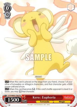 Image of Kero: Euphoria (CCS/WX01-T08 TD) - Cardcaptor Sakura: Clear Card