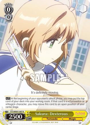 Image of Sakura: Dexterous (CCS/WX01-007 R) - Cardcaptor Sakura: Clear Card