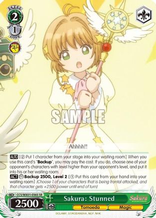 Image of Sakura: Stunned (SR) (CCS/WX01-036S SR) - Cardcaptor Sakura: Clear Card