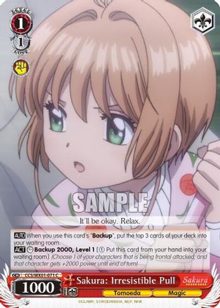 Image of Sakura: Irresistible Pull (CCS/WX01-071 C) - Cardcaptor Sakura: Clear Card
