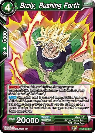 Image of Broly, Rushing Forth (SD8-03) - Destroyer Kings Foil