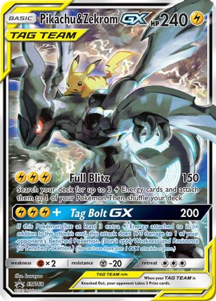 Image of Pikachu & Zekrom GX SM168  - Holofoil SM Promos - Promo