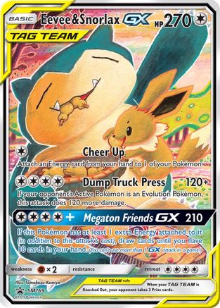 Image of Eevee & Snorlax GX SM169  - Holofoil SM Promos - Promo
