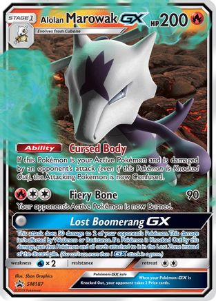 Image of Alolan Marowak GX SM187  - Holofoil SM Promos - Promo