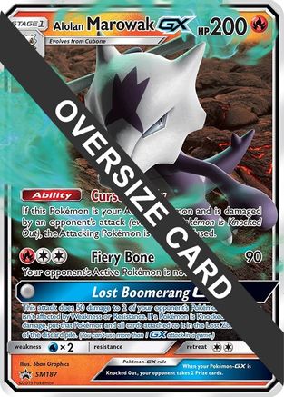 Image of Alolan Marowak GX SM187  - Holofoil Jumbo Cards - Promo