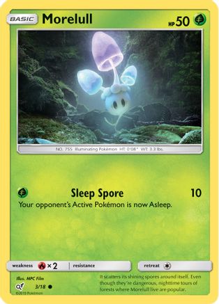 Image of Morelull (Holo Common) 003/18  - Holofoil Detective Pikachu - Common