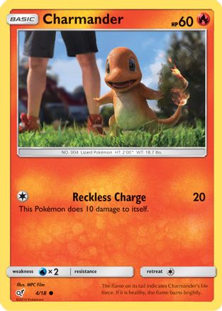 Image of Charmander (Holo Common) 004/18  - Holofoil Detective Pikachu - Common