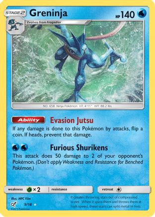 Image of Greninja 009/18  - Holofoil Detective Pikachu - Holo Rare