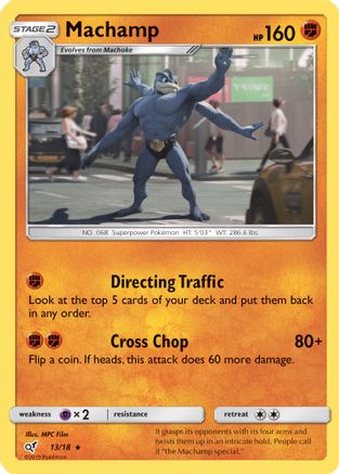 Image of Machamp 013/18  - Holofoil Detective Pikachu - Rare