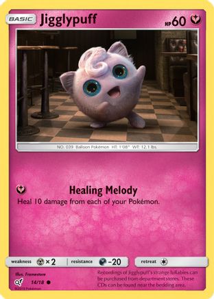 Image of Jigglypuff (Holo Common) 014/18  - Holofoil Detective Pikachu - Common