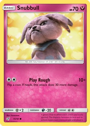 Image of Snubbull (Holo Common) 015/18  - Holofoil Detective Pikachu - Common