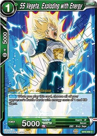 Image of SS Vegeta, Exploding with Energy (BT6-056_PR) - Destroyer Kings PreRelease Cards