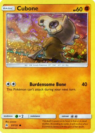 Image of Cubone 057/131  - Holofoil Miscellaneous Cards & Products - Promo