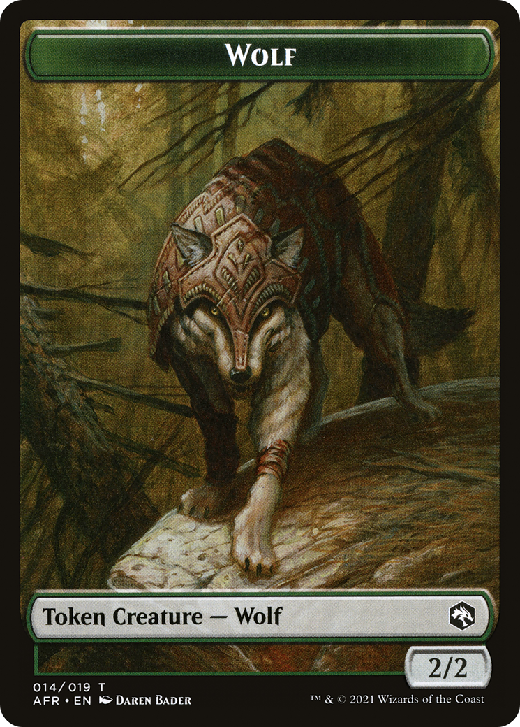 Image of Wolf Token (AFR-014) - Adventures in the Forgotten Realms Tokens Foil