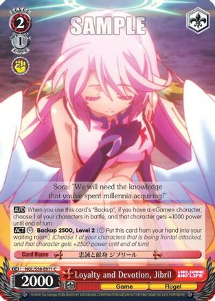 Image of Loyalty and Devotion, Jibril (NGL/S58-E071 C) - No Game No Life