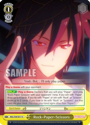 Image of Rock-Paper-Scissors (NGL/S58-E017 U) - No Game No Life