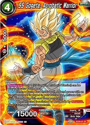 Image of SS Gogeta, Acrobatic Warrior (EX04-01) - Expansion Deck Box Set 04 Unity of Saiyans