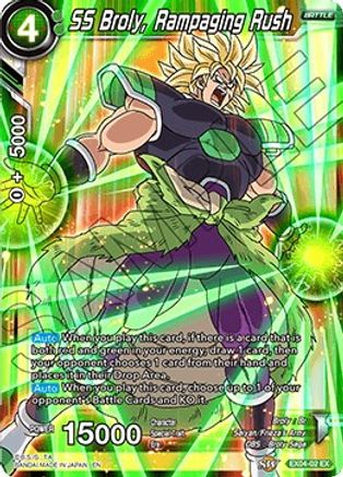 Image of SS Broly, Rampaging Rush (EX04-02) - Expansion Deck Box Set 04 Unity of Saiyans Foil