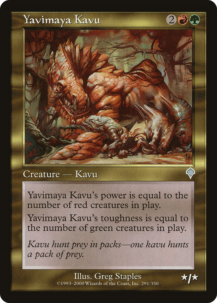 Image of Yavimaya Kavu (INV-291) - Invasion Foil