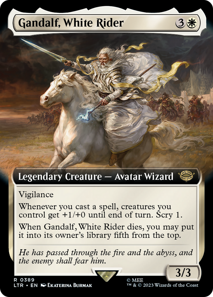 Image of Gandalf, White Rider (Extended Art) (LTR-389) - The Lord of the Rings: Tales of Middle-earth: (Extended Art)