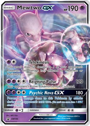 Image of Mewtwo GX SM196  - Holofoil SM Promos - Promo