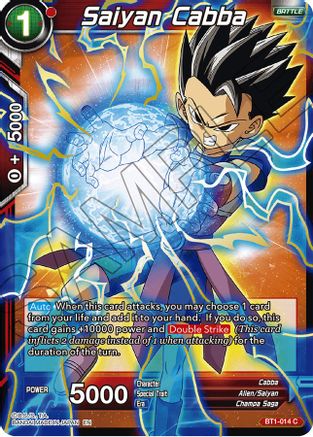 Image of Saiyan Cabba (Alternate Art) (BT1-014) - Special Anniversary Set Foil