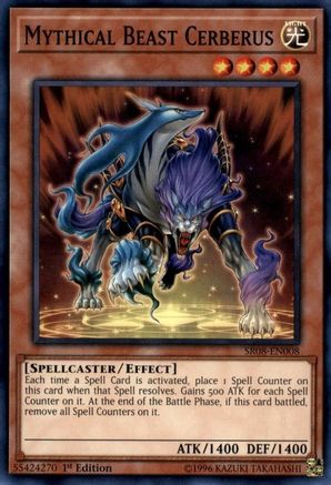 Image of Mythical Beast Cerberus (SR08-EN008) - Structure Deck: Order of the Spellcasters 1st Edition