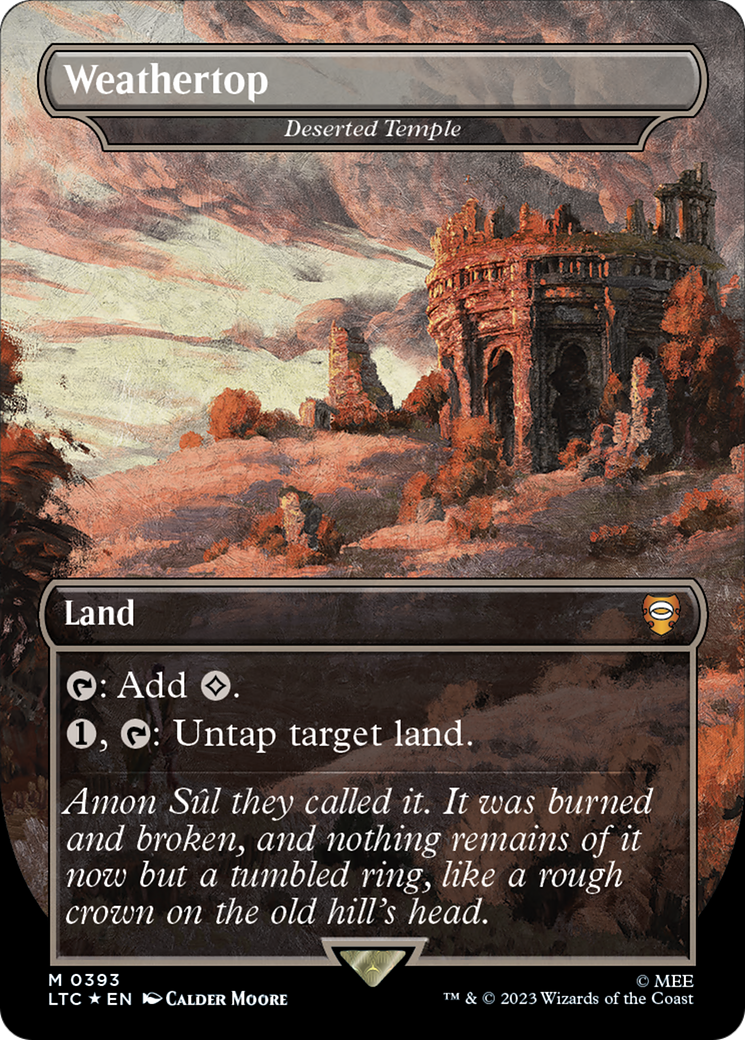 Image of Weathertop - Deserted Temple (Surge Foil) (LTC-393) - Tales of Middle-earth Commander / Weathertop (Borderless) Foil