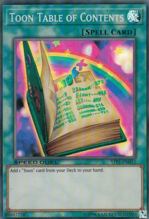 Image of Toon Table of Contents (STP1-EN012) - Speed Duel: Tournament Pack 1 Unlimited