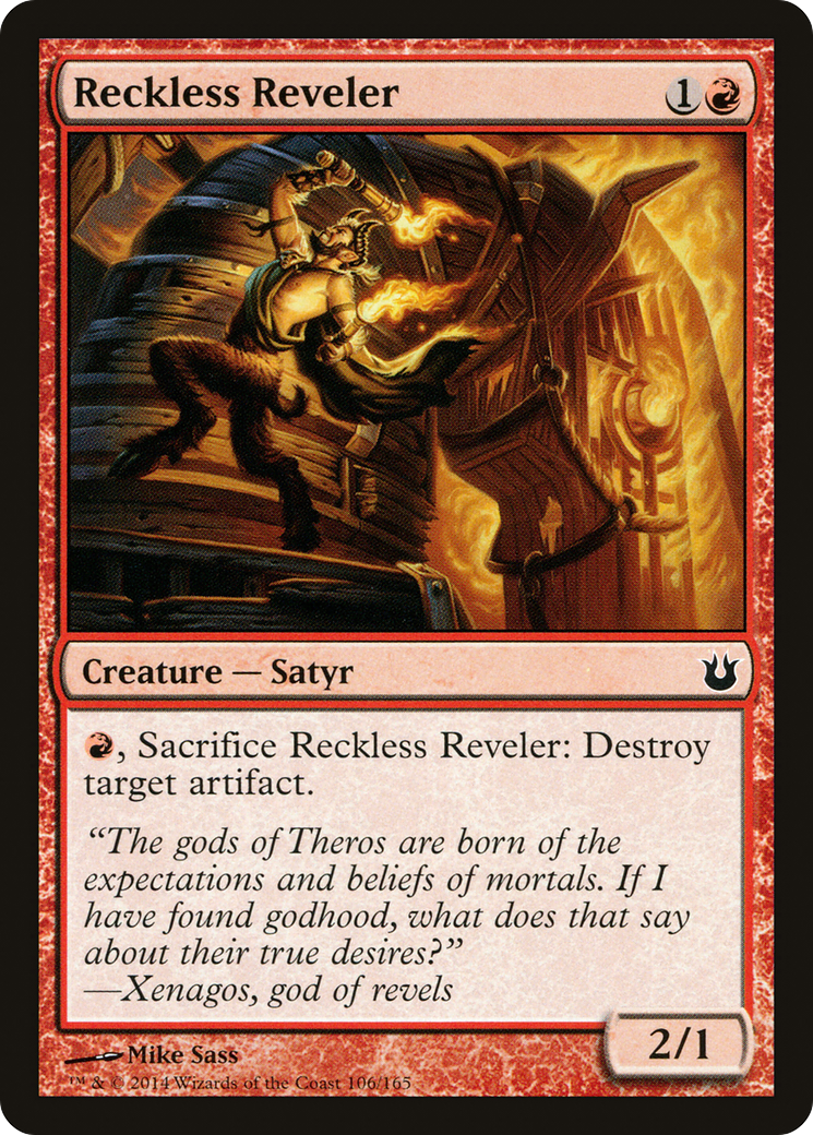 Image of Reckless Reveler (BNG-106) - Born of the Gods Foil