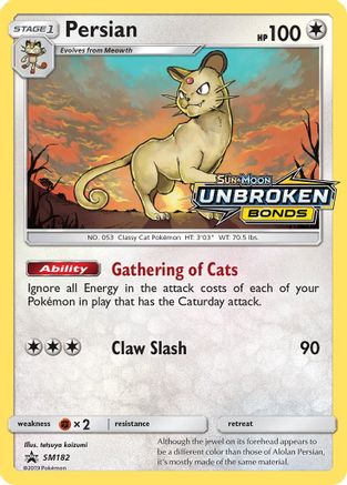 Image of Persian SM182  - Holofoil SM Promos - Promo