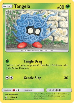 Image of Tangela 016/214  - Reverse Holofoil SM  Unbroken Bonds - Common