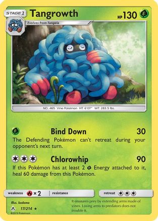 Image of Tangrowth 017  SM  Unbroken Bonds - Rare