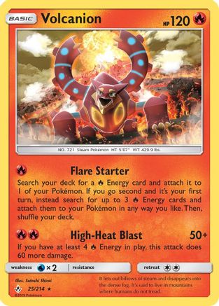 Image of Volcanion 025/214  - Holofoil SM  Unbroken Bonds - Holo Rare