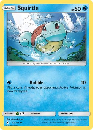 Image of Squirtle 033/214  SM  Unbroken Bonds - Common