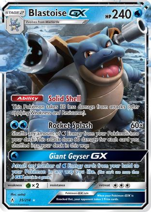 Image of Blastoise GX 035/214  - Holofoil SM  Unbroken Bonds - Ultra Rare