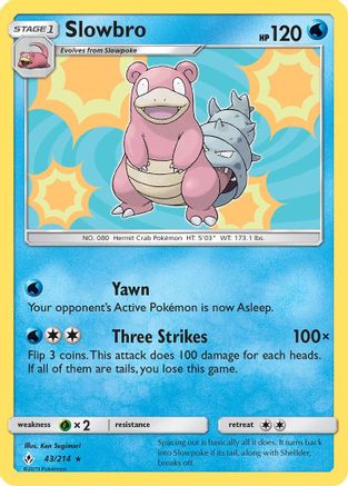 Image of Slowbro 043/214  - Holofoil SM  Unbroken Bonds - Holo Rare
