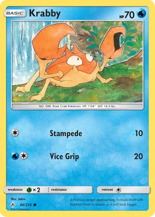 Image of Krabby 046/214  SM  Unbroken Bonds - Common